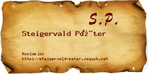 Steigervald Péter névjegykártya